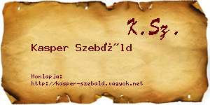 Kasper Szebáld névjegykártya